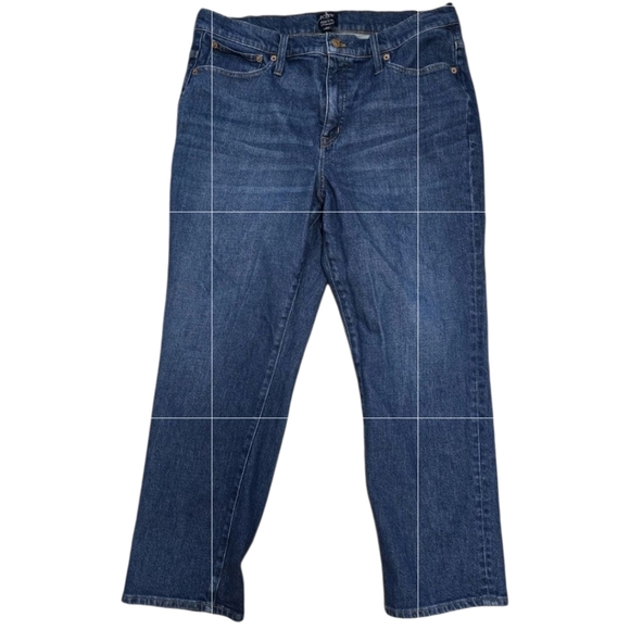 J. Crew Women's Jeans Size 33 Essential Straight Jean Medium Wash Stretch J Crew - Picture 1 of 5